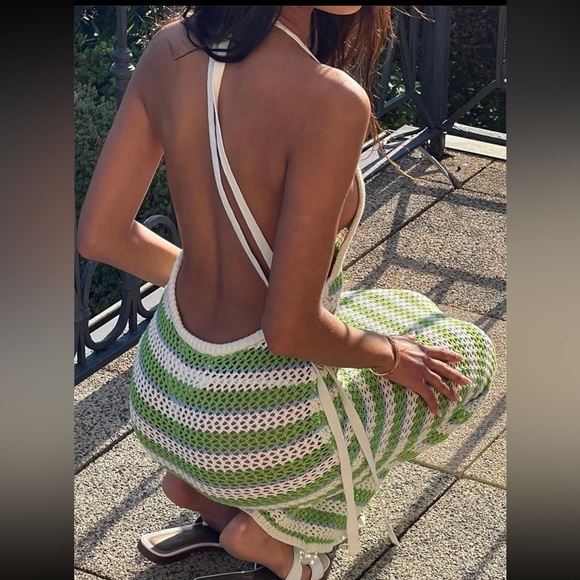 Bohemian Summer Vibes Backless Halter Maxi Beach Dress - Picture 2 of 7